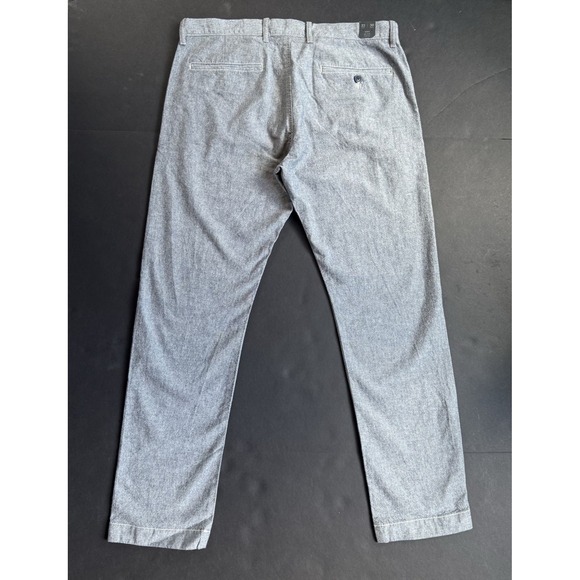 New J Crew Chambray Chino Pants Men 33 x 30 484 Slim Fit Stretch Cotton Blue - Picture 4 of 9